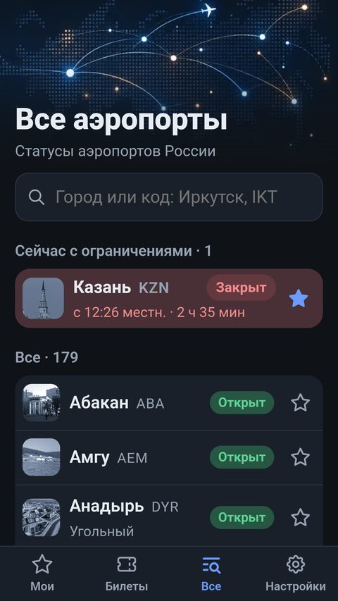 Все аэропорты